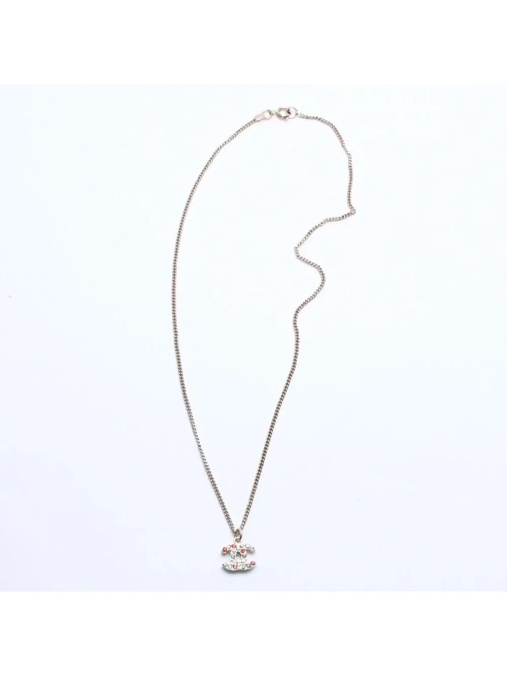 Chanel Necklace Gold Multicolor Rhinestone 04